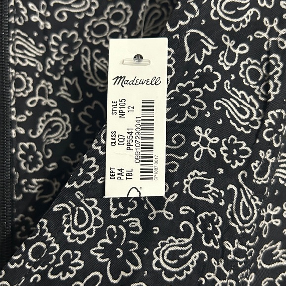 Madewell Cap-Sleeve V-Neck Midi Dress in Floral Cupro-Blend, Size 12 NWT - Picture 7 of 13